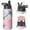 Black-3, variant on 18oz Insulated Water Bottle with Straw & Cleaning Brush, Wide Mouth Stainless Steel Flask, Liquid & Marble Print