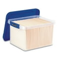thumbnail image 3 of Bankers Box 0086202 14 in. x 17.38 in. x 10.5 in. Heavy Duty Plastic File Storage - Clear/Blue (2/Pack), 3 of 7