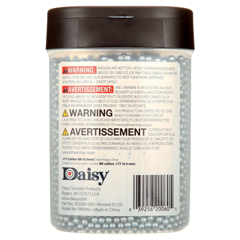 2 pack) Daisy Precision Max Bb's 0.177 Caliber Bb Zinc Plated