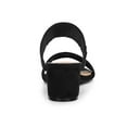thumbnail image 2 of BLISSFUL STEP Women's Sandals Block Heels Dual Straps Slide Sandals Black 7, 2 of 7