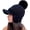Black, variant on PIKADINGNIS Women Winter Warm Earflap Fleece Beanie Hat Cold Weather Pompom Skull Ski Caps with Visor