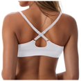 thumbnail image 4 of Caqnni Bikini Tops for Women Adjustable Lace-Up Back Swimwear Swimsuit Top with Push Up Design and Criss Cross Back (Z35-White,XXL), 4 of 9