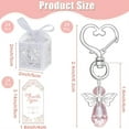 thumbnail image 2 of Summercome 24 Set Baptism Party Favors for Guest, Angel Keychain with Memorial Thank You Tags Gift Bags Boxes Baptism Decoration Baby Shower Souvenirs Return Gifts for Girls, 2 of 8