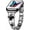 B-Black, variant on Floral Charm Metal Smart Watch Band for 38-49mm Smartwatches, Adjustable Stainless Steel Bracelet Strap for Women, Compatible with Series 10/9/8/7/6/5/4/3/2/1/SE