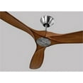 thumbnail image 2 of 3 Blade Ceiling Fan with Handheld Control in Contemporary Style 70 inches Wide By 11.7 inches High-Brushed Steel Finish-Koa Blade Color Bailey Street, 2 of 10