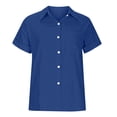 thumbnail image 6 of Casual Women's Button Cardigan Shirt For Everyday Wear Lightweight Summer Tops For Jeans And Casual Pants Plain Loose T Shirts for Women V Neck Woman T Shirt Oversized Dress Shirt Sports Tee V Neck T, 6 of 7