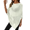 thumbnail image 3 of Lumtrix Womens Sheer Knit Poncho Crochet Summer Tops See Through Mesh Summer Fall Sweaters Beach Cover 2026 White One Size, 3 of 8