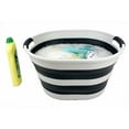 thumbnail image 2 of SAMMART 23L (6 Gallons) Collapsible Plastic Laundry Basket - Oval Tub / Basket - Foldable Storage Container / Organizer - Portable Washing Tub - Space Saving Laundry Hamper, 2 of 7