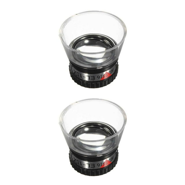 relayinert Magnifying Glass Shop Multipurpose Jeweler Tool 15X Convenience Professional Handheld Loupe Eye Magnifier Repair Device As picture shown 2Set