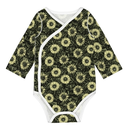 

Coaee Sunflowers for Soft Cotton Baby Long-Sleeve Bodysuit Girls Boys Bodysuit Romper