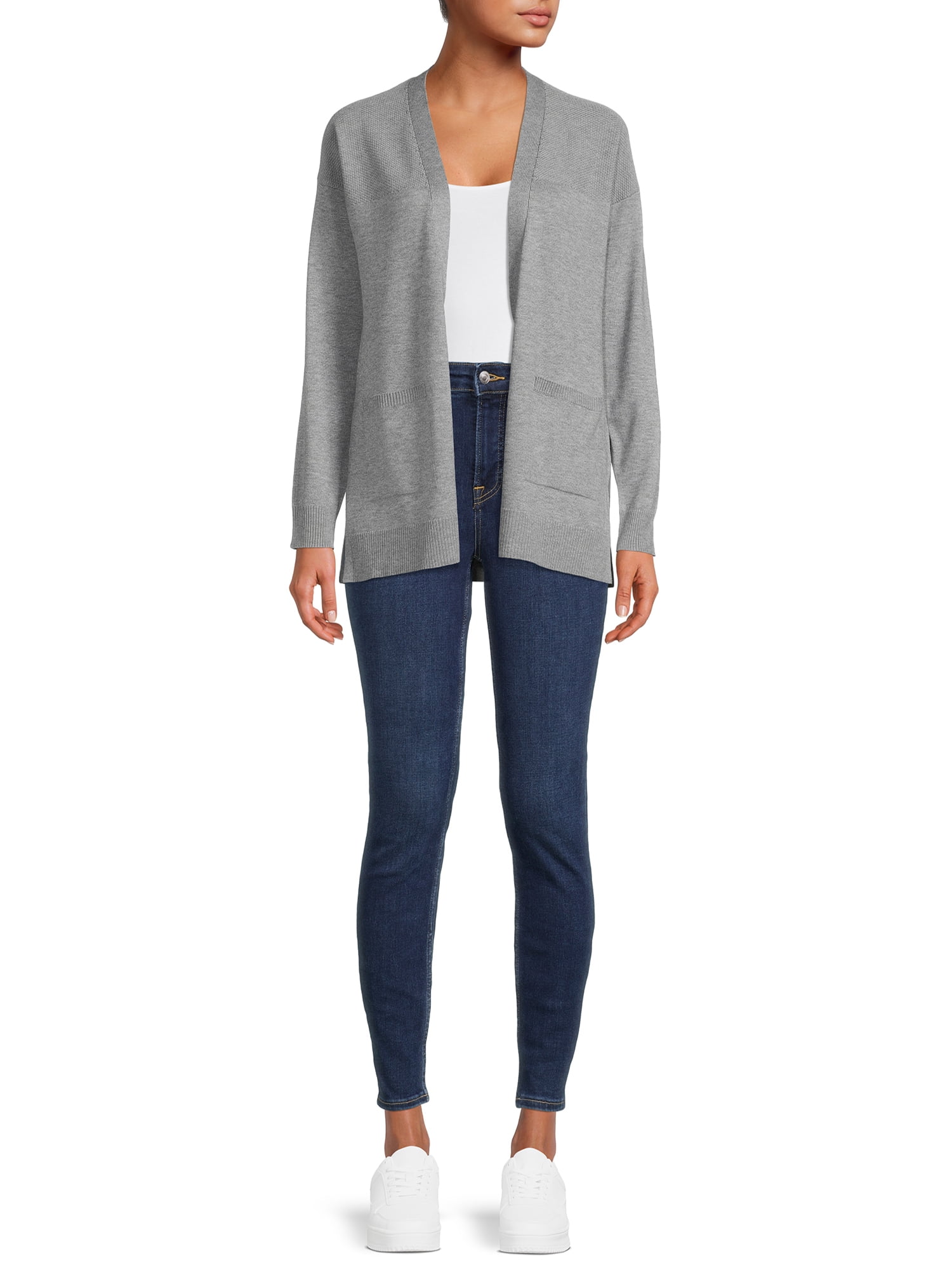 Time and Tru Women's Open Front Cardigan Sweater