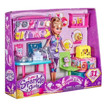 Sparkle Girlz Pet Medical Clinic Doll Set by ZURU