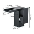 thumbnail image 3 of Grifo de baño Sunnimix con cascada LED mezclador negro, 3 of 8