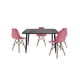 thumbnail image 1 of Comedor Rectangular Muercia 120x70 con Sillas Rosa para 4 personas, 1 of 5