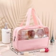 thumbnail image 2 of 9 Pcs Translucent Make  Bag Toiletry Organizer for Women Men Waterproof Portable Cosmetic Travel Bag with Hanging Handles, 2 of 7