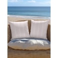 thumbnail image 5 of Outdoor Pillows Waterproof, Pink Botanical Throw Pillows with Inserts Included, Modern Farmhouse Striped Indoor Outdoor Decorative Lumbar Pillow for Bed/Couch/Patio 18"x18", 2Pcs, 5 of 8