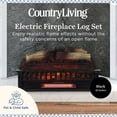 thumbnail image 3 of Country Living 23 inch Electric Log Set | Crackling Sound | 1000 Sq Ft Heater | Faux Logs Insert with Infrared Flames | Remote Control Included, 3 of 8