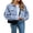 Blue_#01, variant on Corduroy Jacket Women Casual Cropped Jacket Y2k Button Down Long Sleeve Jackets Outerwear Trendy Fall Coat with Pocket,Red XL