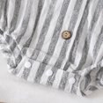 thumbnail image 7 of Fesfesfes Baby Toddler Boys Girls Striped Button Down Collared Romper, Long Sleeve Cotton Onesie Jumpsuit Outfit for Fall Winter Daily Wear Kids 3-24 Months Old., 7 of 7