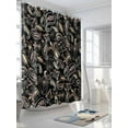 thumbnail image 3 of Shower Curtain Black Flower Bathroom Curtains with Hooks, Waterproof Fabric Abstract Retro Floral Bath Shower Curtains Set for Bathroom Bathtubs Decor 72x72 Inch, 3 of 8