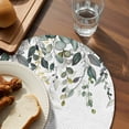 thumbnail image 3 of Green Eucalyptus Round 13 Inch Placemats Set of 2, Watercolor Spring Weeping Botanical HeatResistant Non Slip Place Mats for Dining Table, Wipeable Braided Kitchen Table Mats for Housewarming, 3 of 9