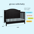 thumbnail image 7 of DaVinci Charlie 4-in-1 Convertible Crib, Greenguard Gold Certified, Ebony, 7 of 7