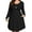 A1-Black, variant on SHOWMALL Women's Plus Size Long Sleeve Swing Printed Dress with Pockets, Fancy Peachy Leopard 3X Scoop Neck A-Line, Casual Knee Length