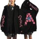 thumbnail image 1 of Sudaderas de los 90 Sudaderas con capucha con cremallera para mujer Sudadera con capucha con letras lindas de Disney Lilo & Stitch Chaquetas con cremallera Ropa de calle para, 1 of 1