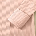 thumbnail image 6 of Newborn Boys Girls Clothes Infant Baby Romper Cotton Ribbed Knit Long Sleeve Front Zip Up Jumpsuit Onesie (9-12 Monthss, Pink), 6 of 7