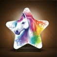 thumbnail image 2 of Star Shape LED Night Light Bedrooms Lighting Sensor Light Bedside Wall Plug-in Lamp for Bedroom Hallway and More Rainbow-colored Unicorn, 2 of 6