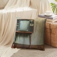 thumbnail image 4 of LALILO Throw Pillow Covers Retro Television Old Room Television Cushion Cover 18" x 18", 2 Pack, 4 of 6