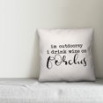 thumbnail image 2 of Creative Products Drink Wine on Porches White and Black 16x16 Indoor / Outdoor Pillow, 2 of 2