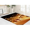 thumbnail image 3 of Luxury Rug, Office Decor Rug, Entry Rug, Gift For Him, Golden Woman Face Rugs, Woman Rugs, Modern Rugs, Gift For Her, Stair Rug, Indoor Rug, 2.6'x5' - 80x150 cm, 3 of 8