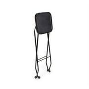 CALEB Fold-A-Way Salon Service Tray BLACK Rolling Service Tray for Barber Shop, Salon Furniture & Equipment