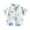 White, variant on KAUOD Toddler Boys Shirts Short Sleeve Plaid Button Down Shirts Summer Hawaii Beach Shirt Clothes with Pocket 18M-5T