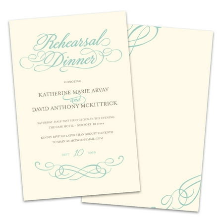 Hand Script Personalized Rehearsal Dinner