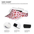 thumbnail image 3 of Balery Hand Drawn Strawberry Sport Wear Athletic Visor Sun Sports Visor Hat Visor Adjustable Cap for Women and Men (One Size), 3 of 7