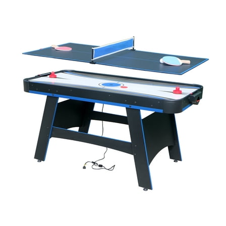 imerelez 2 In 1 Hockey Table, 60 inch Table Games Air Hockey, Table Tennis, Dining Table, for Family, Adults