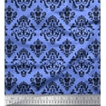 thumbnail image 1 of Soimoi Blue Rayon Fabric Flourish Damask Print Fabric by Yard 42 Inch Wide, 1 of 3