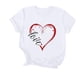 thumbnail image 1 of Camiseta de Manga Corta de Cuello Redondo Impresa para las Mujeres Día de San Valentín, Mezcla Ligera de Poliéster para Primavera Verano Otoño, 1 of 7