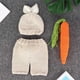 thumbnail image 4 of Traje de conejo de tres piezas para fotografía infantil, ropa para fotos de bebés recién nacidos, 4 of 11