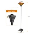 thumbnail image 5 of Tiffany Style Floor Lamp Torchiere Uplight 70" Tall, 5 of 6