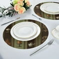 thumbnail image 6 of Round Placemat Heat Resistant & Wrinkle-Free Dining Table Decor Placemat For Home & Weddings Featuring An Ornate Border Design, 6 of 7