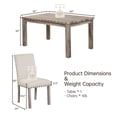 thumbnail image 2 of Ensemble de Salle à Manger en Bois Rustique 7 Pcs, Ensemble Table et Chaises Mi-Siècle Moderne pour Salles à Manger Spacieuses et Invités de Réception - Morden Fort, 2 of 5
