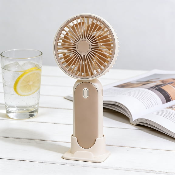 Mecorevxz Mini Portable Fan - Rechargeable Handheld Fan,Personal Small Hand Gifts for Travel, Lash, Makeup, Eyelash, Women - USB(Khaki)