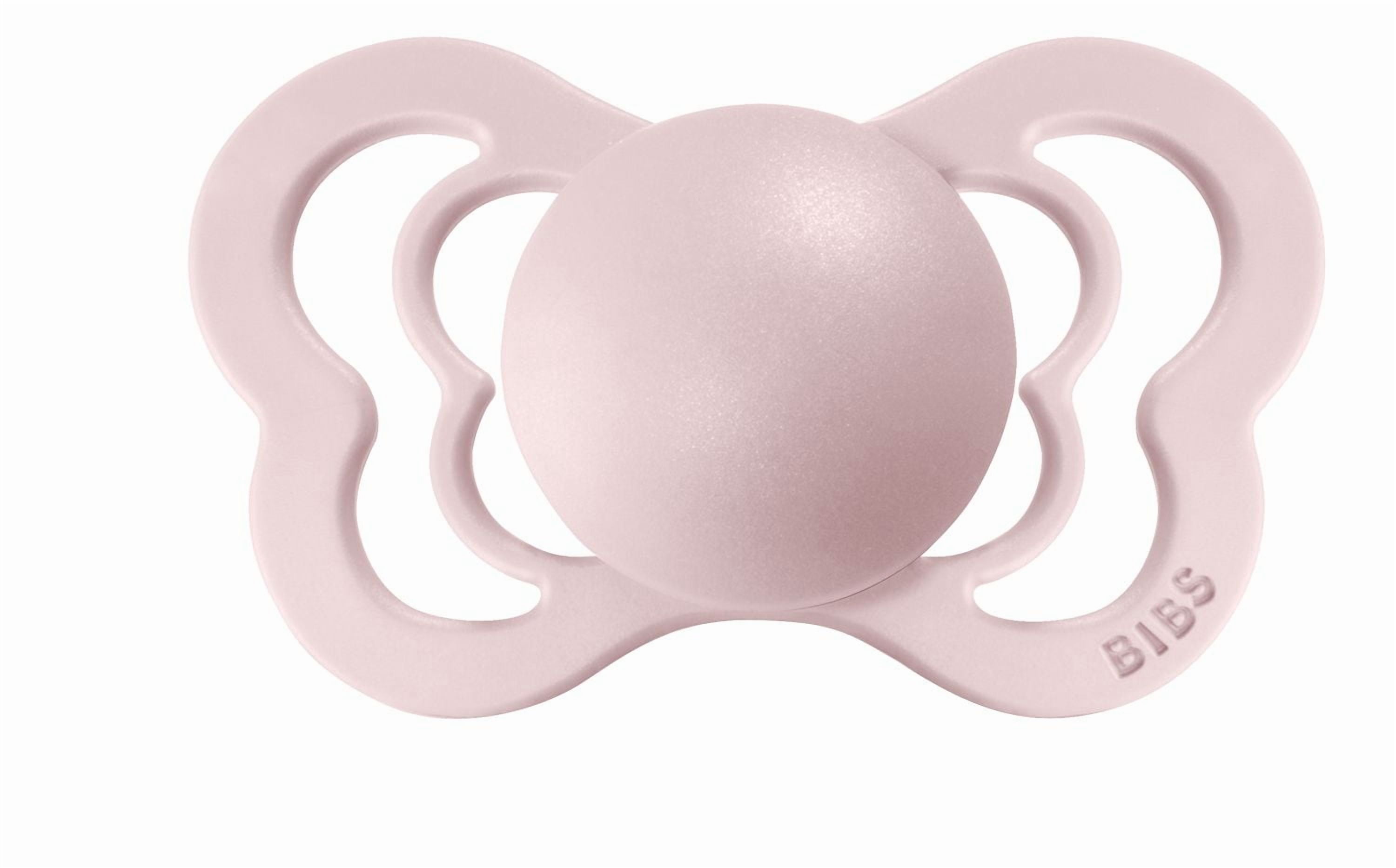Sucettes BIBS – Couture | Sucette à Tétine Orthodontique | Sucette en Caoutchouc Naturel Sans BPA | Fabriqué au Danemark | Ensemble de 2 Sucettes (0-6 Mois)