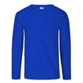 thumbnail image 1 of Playera Cuello Redondo Manga Larga para Caballero, Color Royal, Talla Chica, 100% Poliéster. Yazbek C1304, 1 of 3