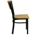 thumbnail image 2 of HERCULES Series Black Circle Back Metal Restaurant Chair - Natural Wood Back & Seat, 2 of 6