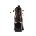 thumbnail image 5 of Ninety Union FANTASTIC Crocodile Patent Lace Up Bootie, Brown, 7, 5 of 5