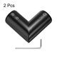 thumbnail image 3 of Conector de esquina ajustable Uxcell de 2 piezas para varillas de cortina, con llave hexagonal para ventanas de bahía de 1 pulgada, negro, 3 of 5